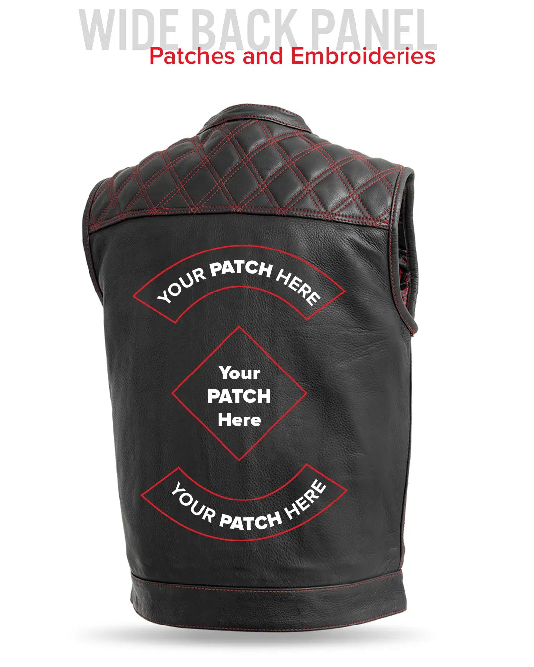 Downside Men's Motorcycle Leather Vest