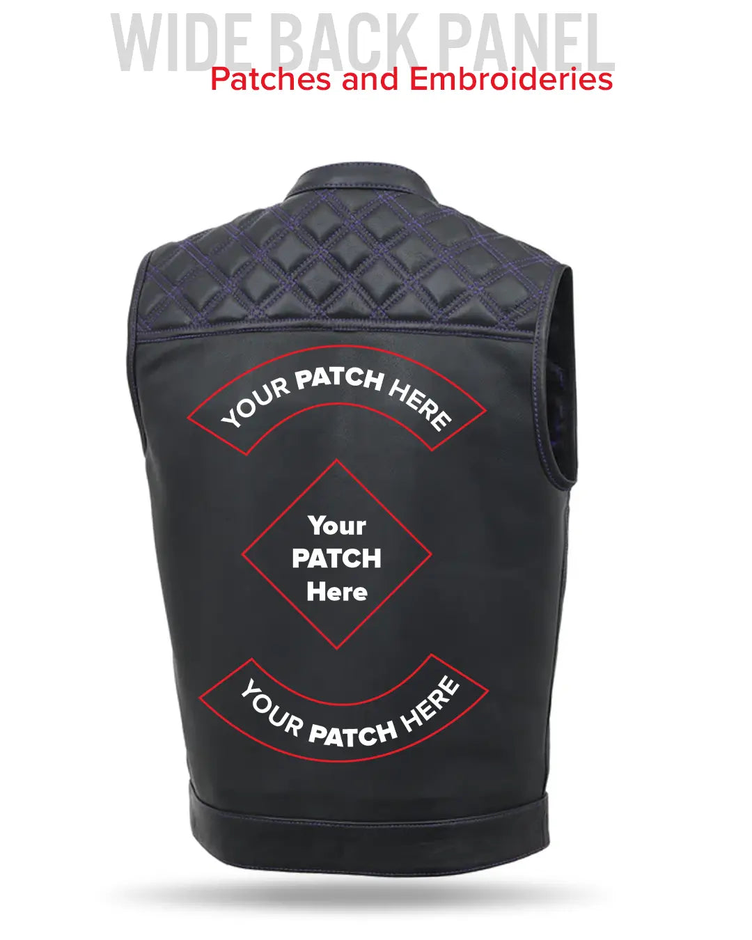 Downside Men's Motorcycle Leather Vest