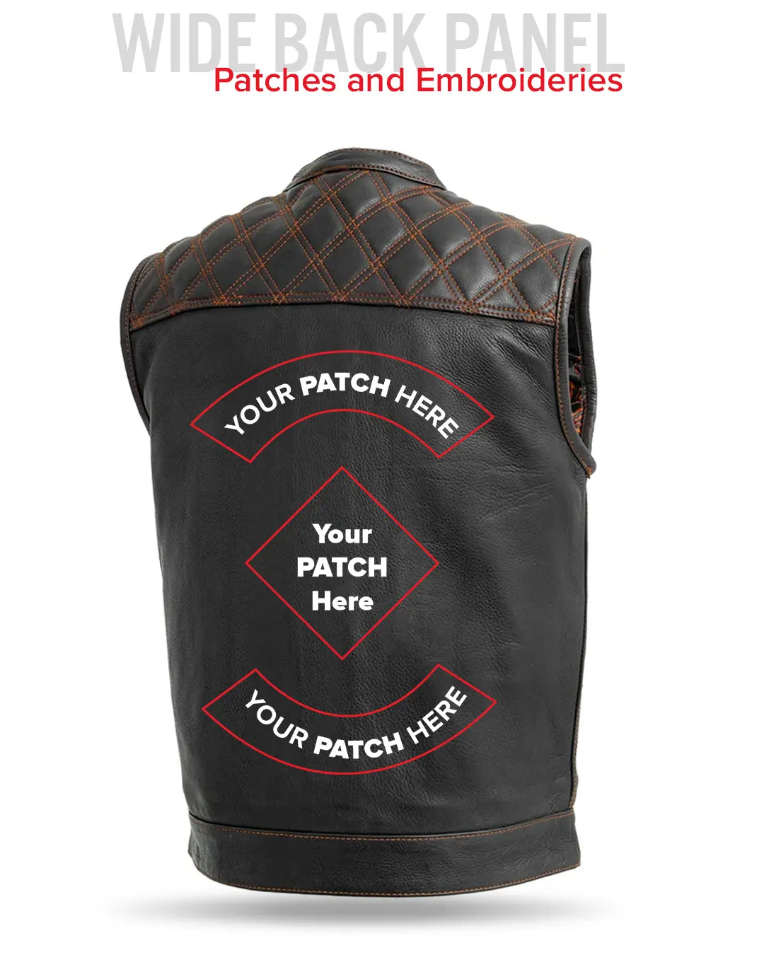 Downside Men's Motorcycle Leather Vest