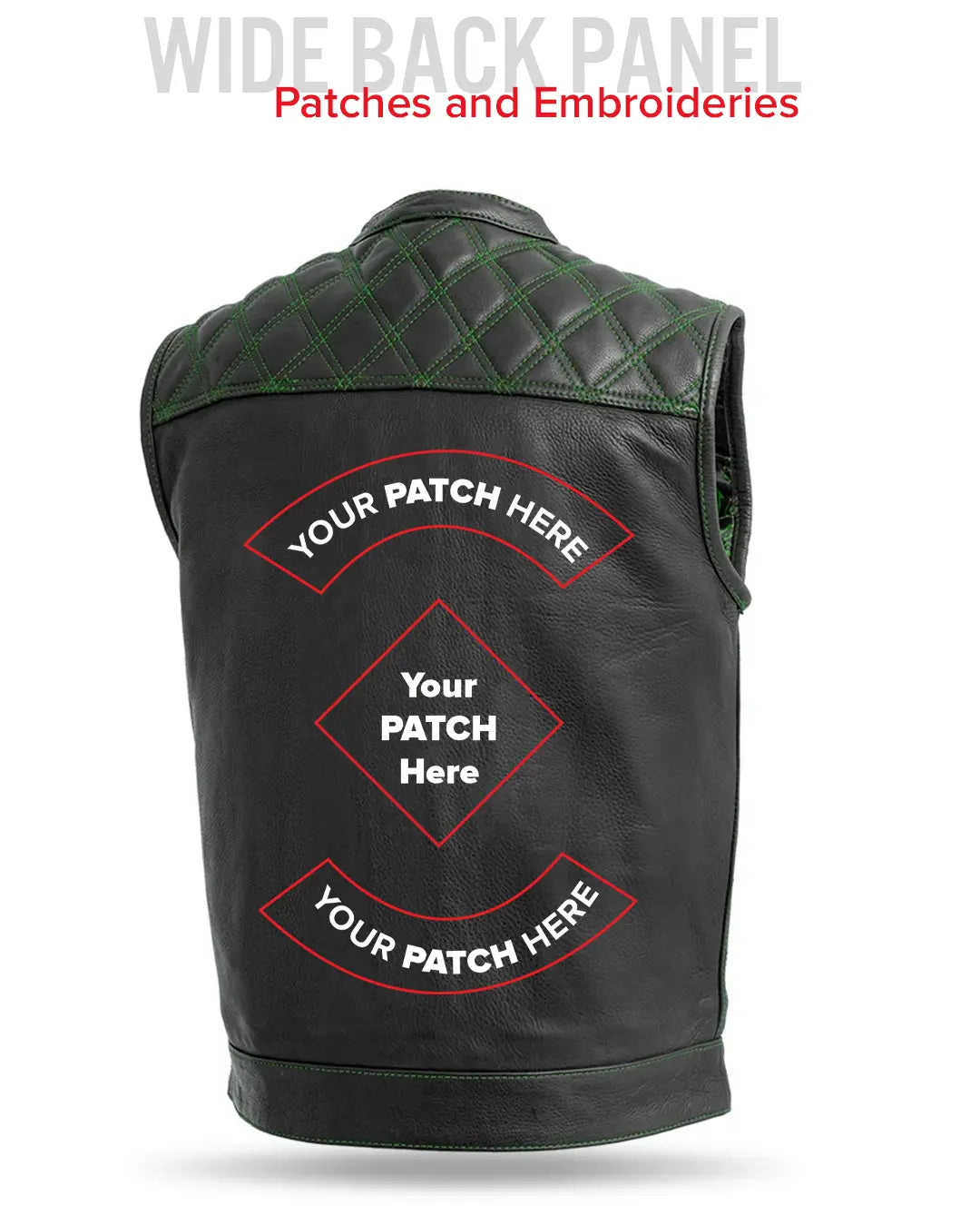 Downside Men's Motorcycle Leather Vest