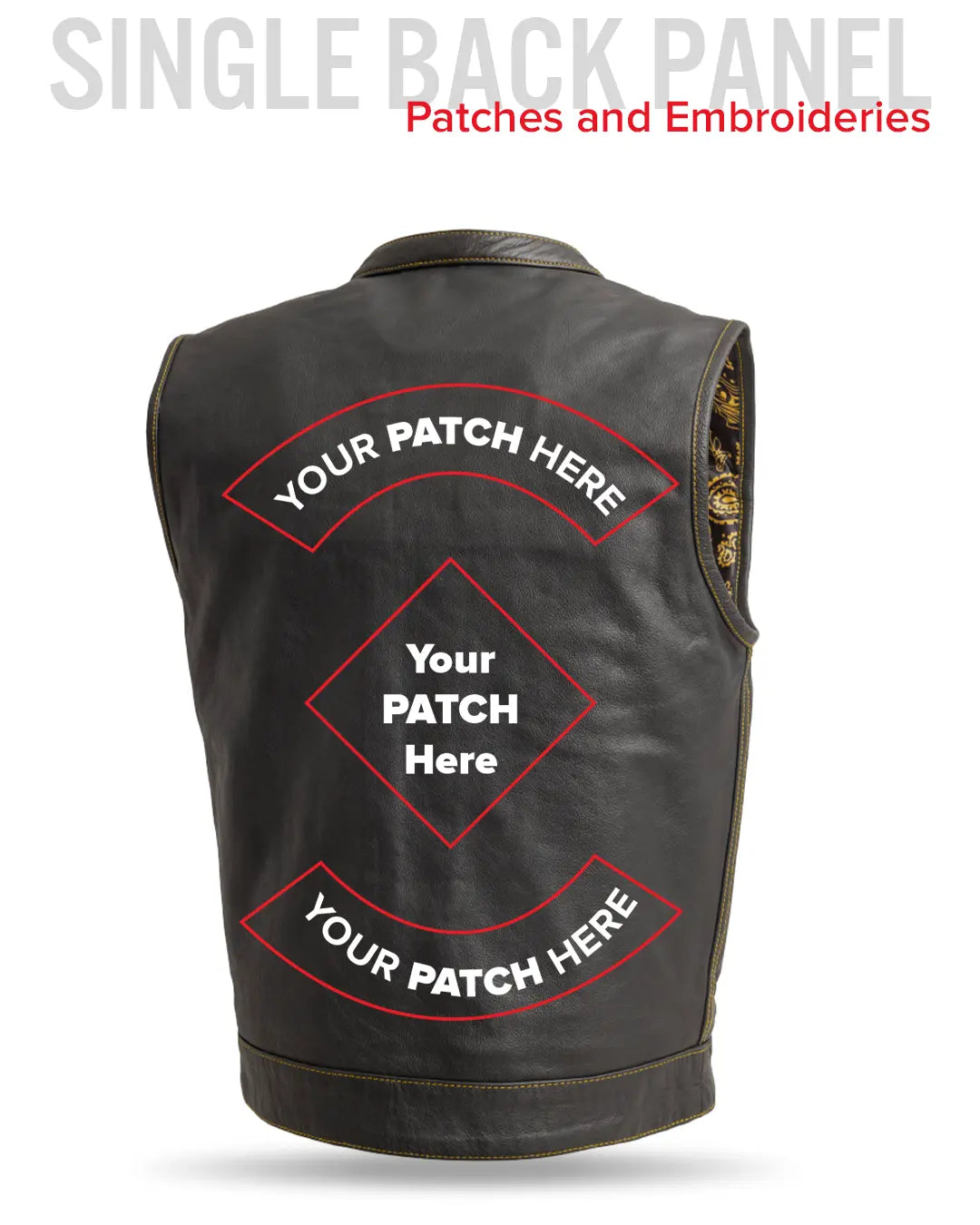 The Cut Men's Leather Motorcycle Vest - Multiple Color Options 