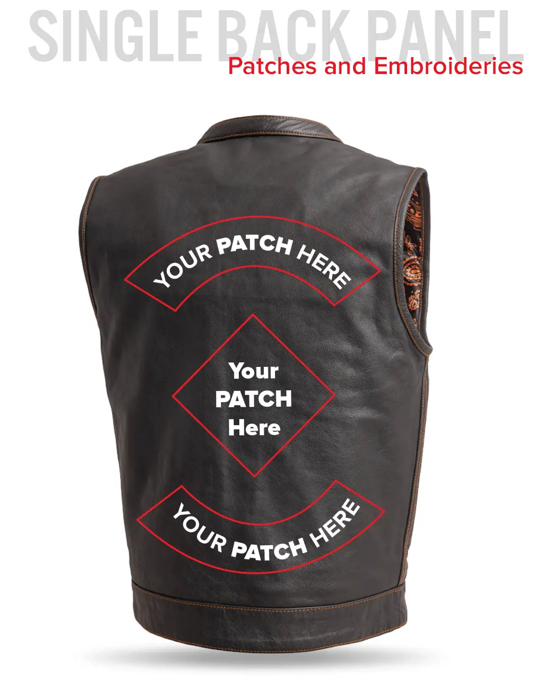 The Cut Men's Leather Motorcycle Vest - Multiple Color Options 