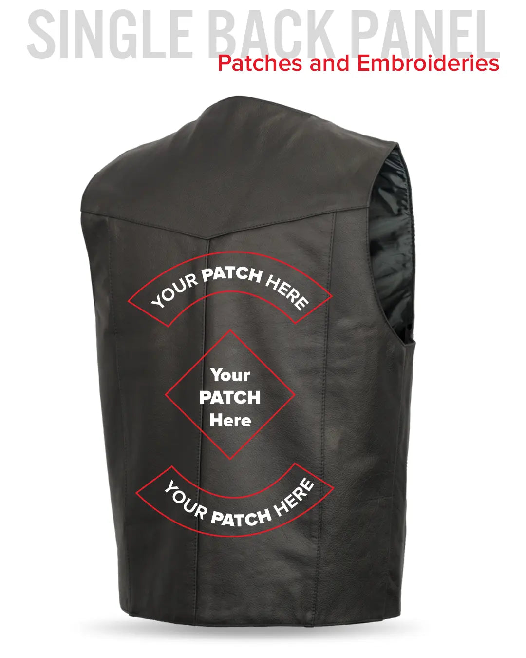 Top Shot Men's Motorcycle Western Style Leather Vest - FMC