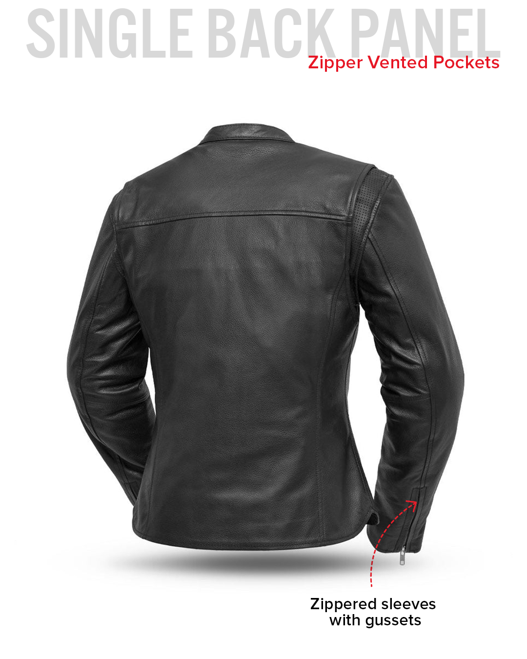 Roxy - Women's Motorcycle Leather Jacket - First MFG Co
