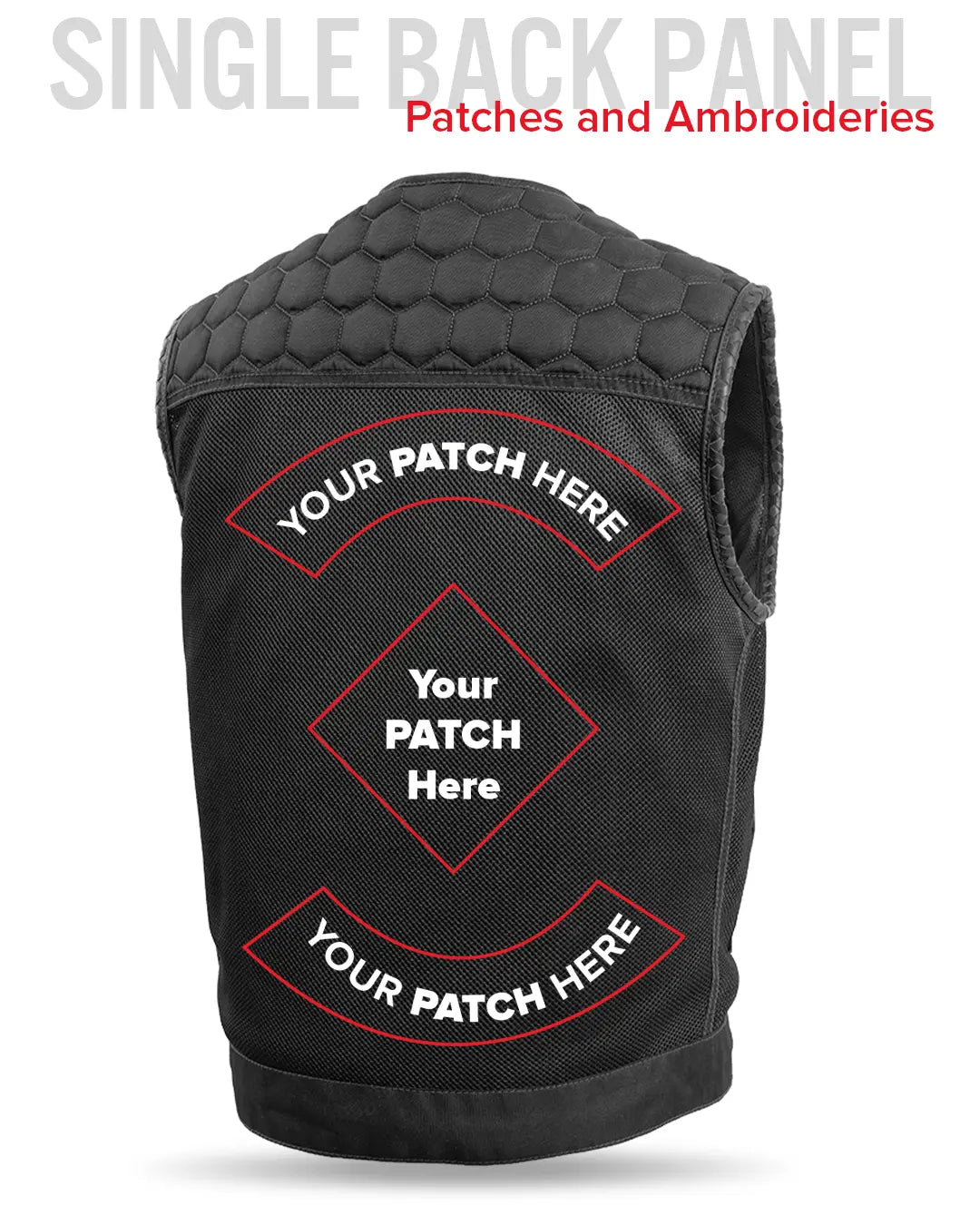 Hornet Moto Mesh Men's Club Style Vest Men's Moto Mesh Vest Vests