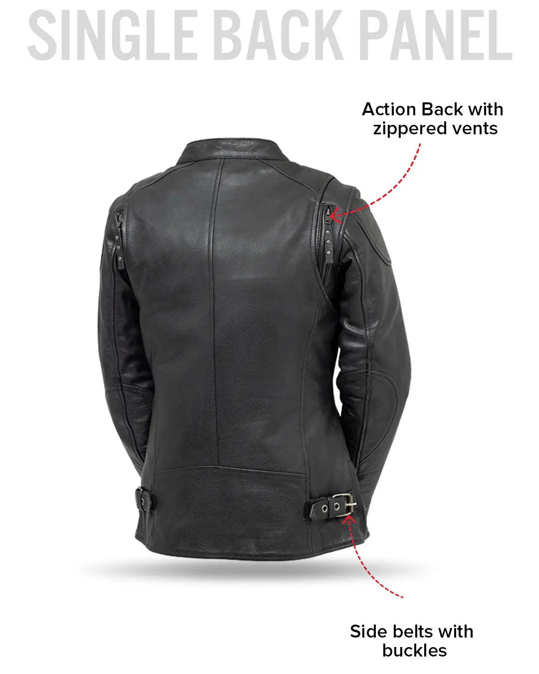 Jewel - Women's Motorcycle Leather Jacket Women's Leather Jacket Jackets