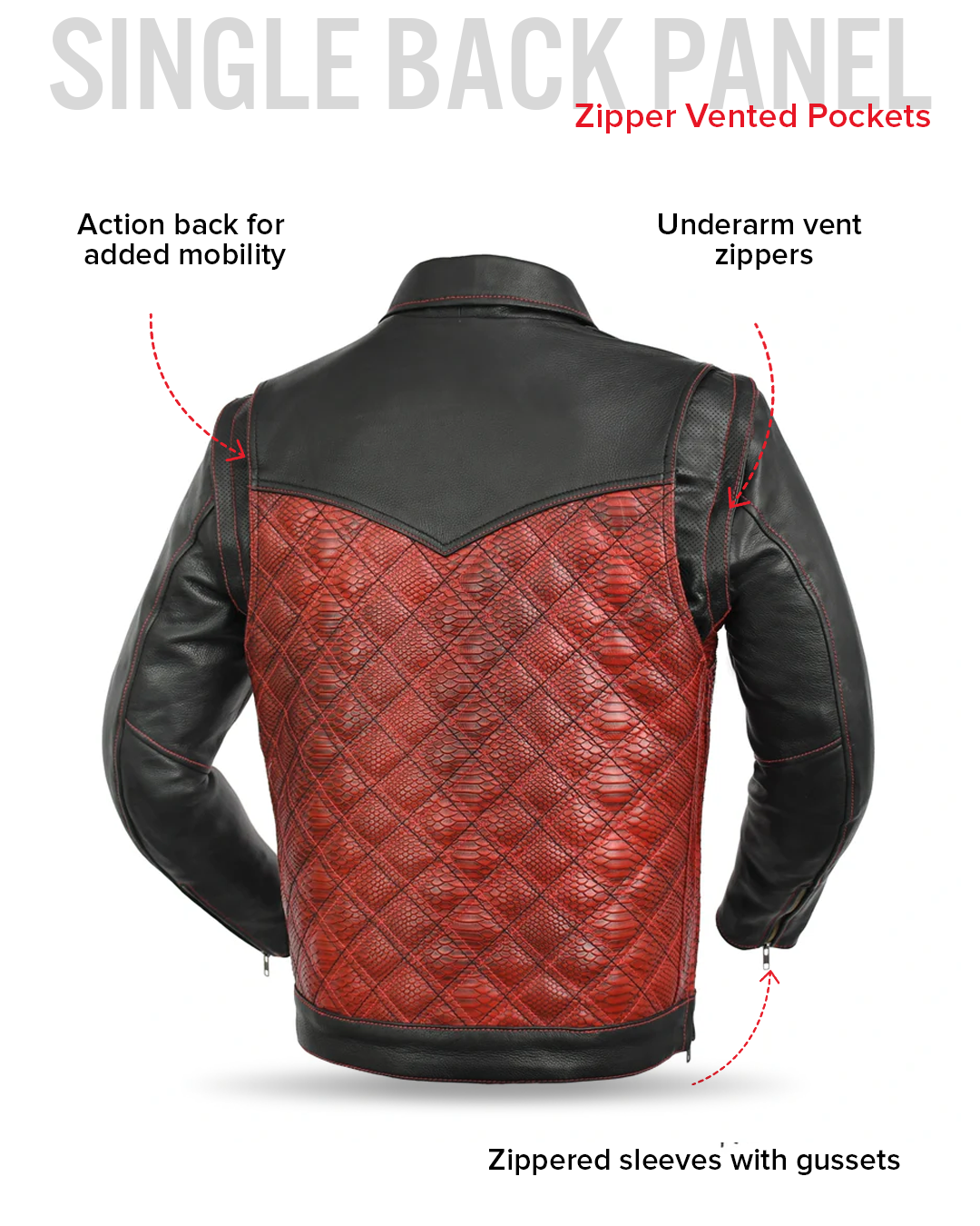 Redstrike Men’s Motorcycle Leather Jacket Men's Leather Jacket Jackets