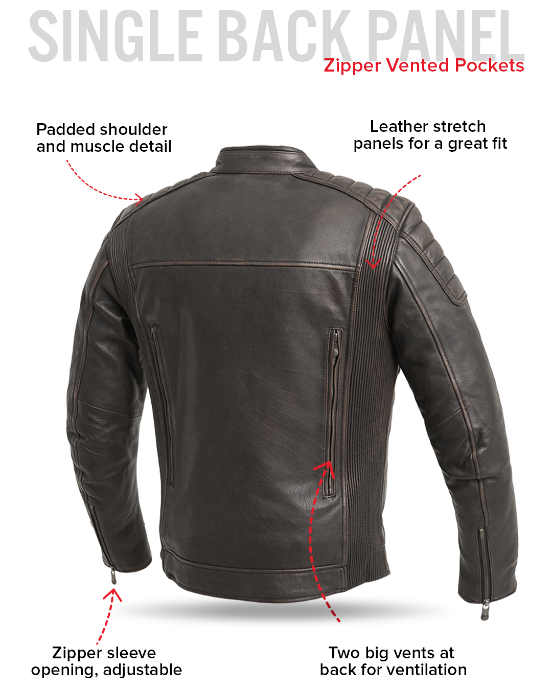 Crusader Men's Motorcycle Leather Jacket Men's Leather Jacket Jackets
