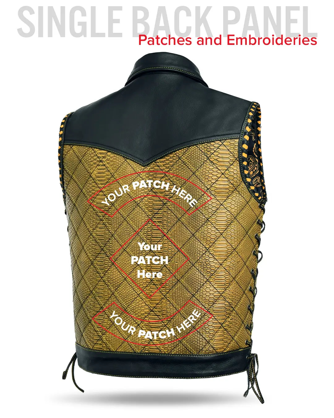 Kingsnake Men’s Motorcycle Leather Vest