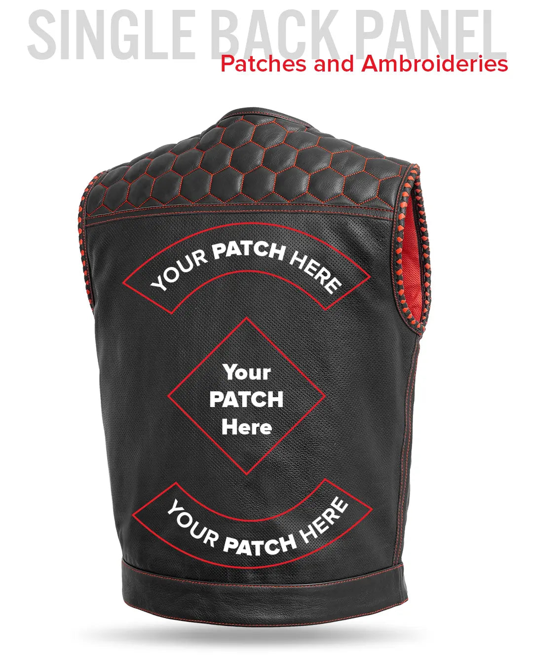 Hornet Perforated Men's Club Style Leather Vest