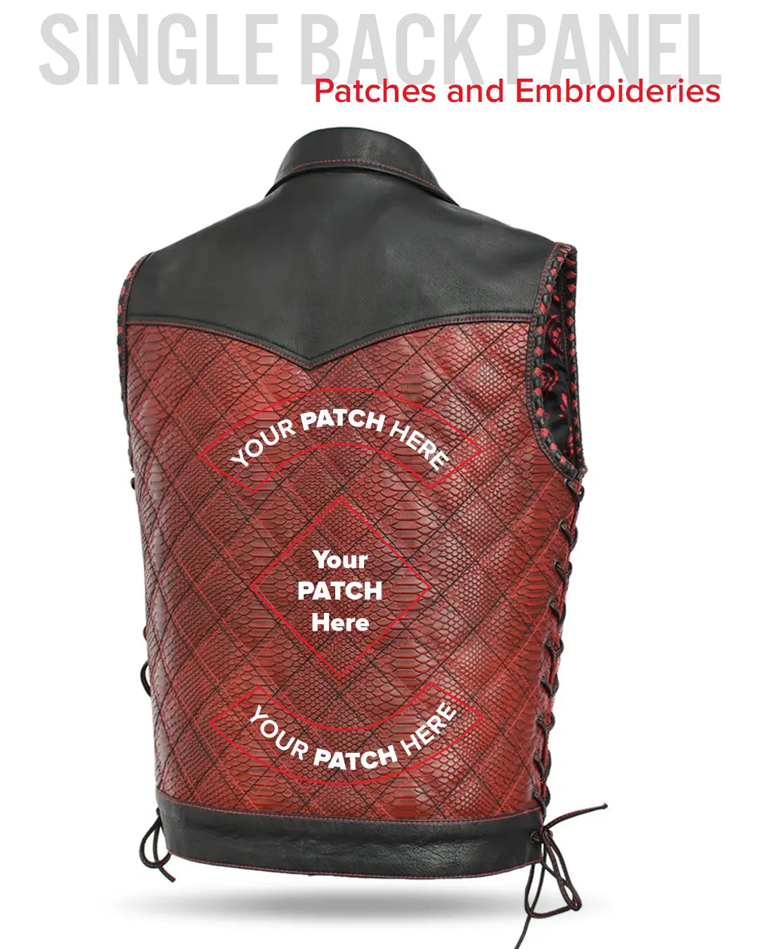 Kingsnake Men’s Motorcycle Leather Vest