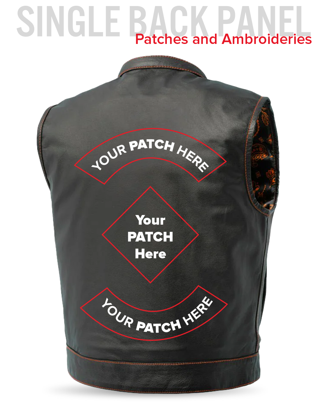 The Club Cut Men's Motorcycle Leather Vest, Multiple Color Options