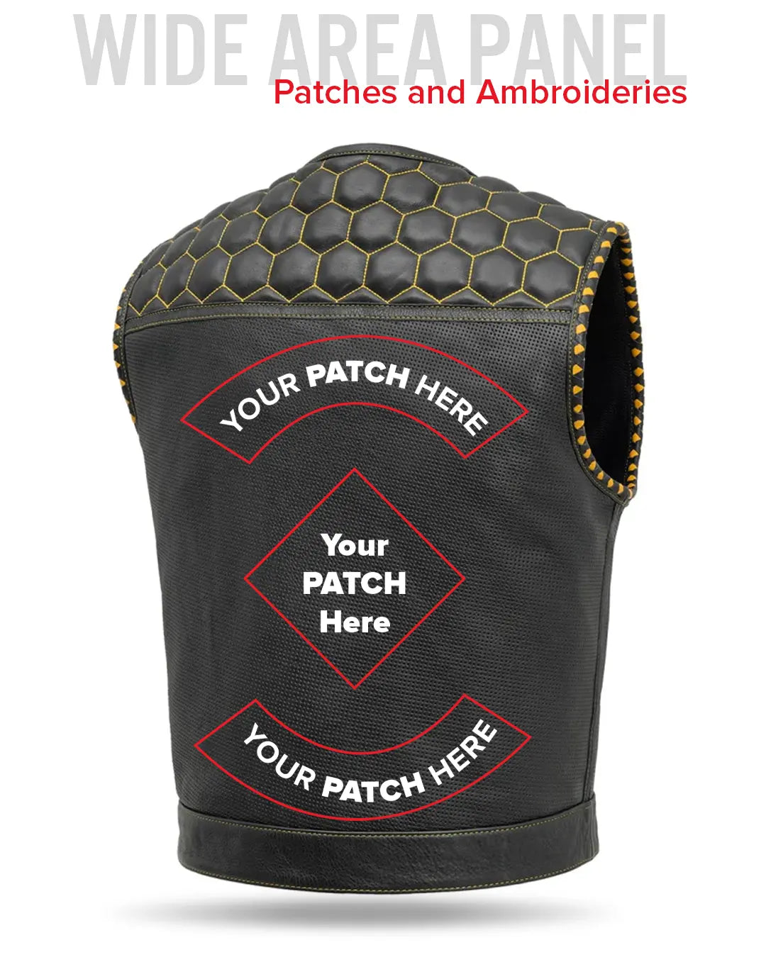 Lowside Hornet Perforated Men's Club Style Leather Vest Men's Perforated Leather Vest Vests