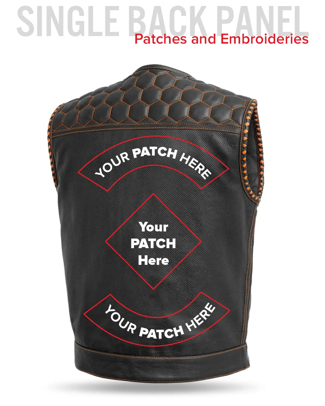 Hornet Club Style Men's Perforated Leather Motorcycle Vest
