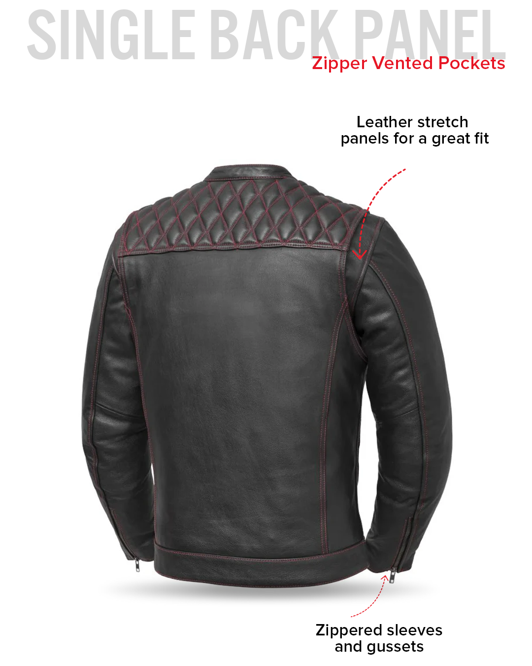 Cinder Men's Cafe Style Leather Jacket Men's Leather Jacket Jackets