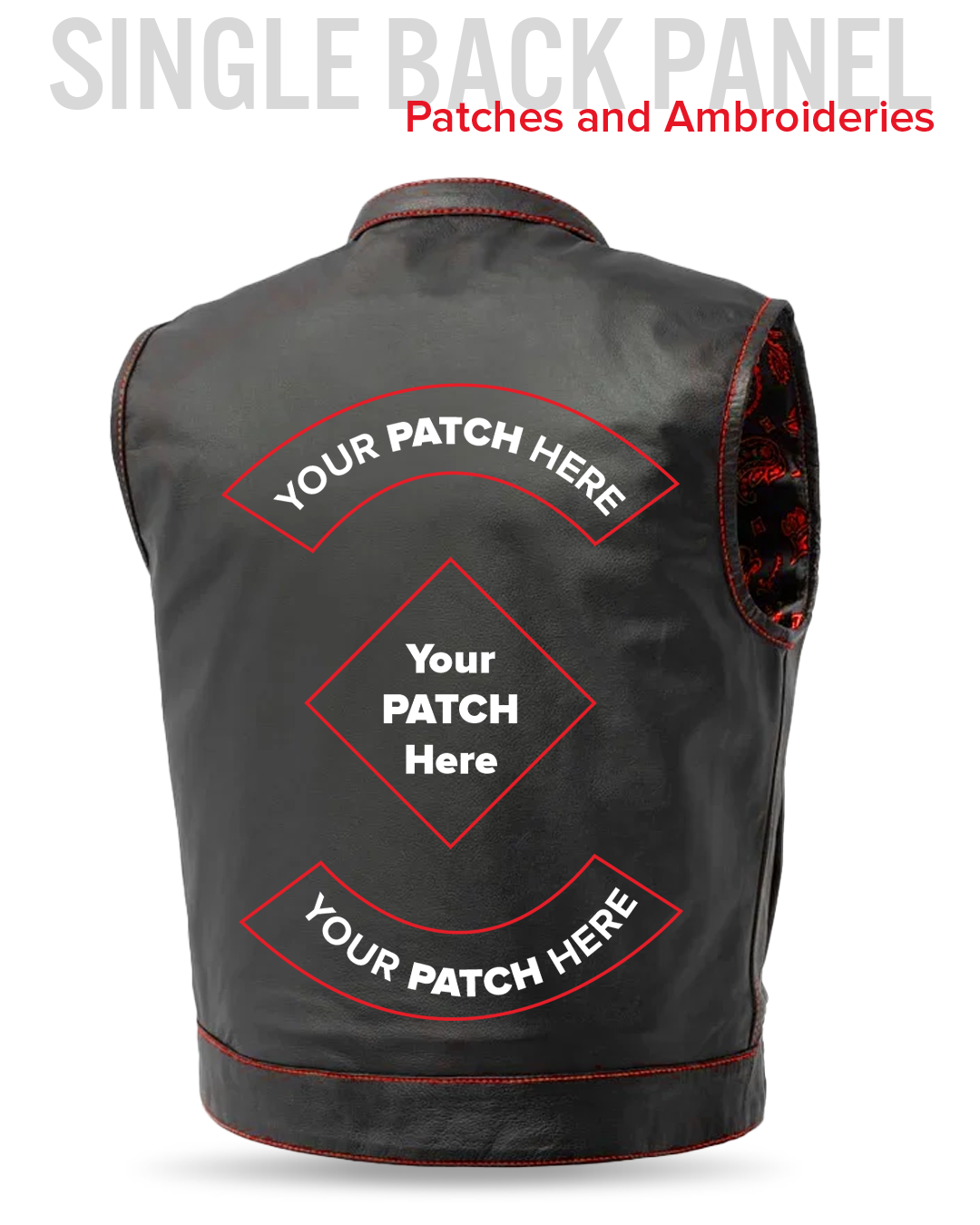 The Club Cut Men's Motorcycle Leather Vest, Multiple Color Options