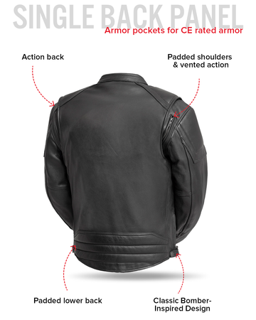 Chaos - Men's Leather Motorcycle Jacket – First MFG Co