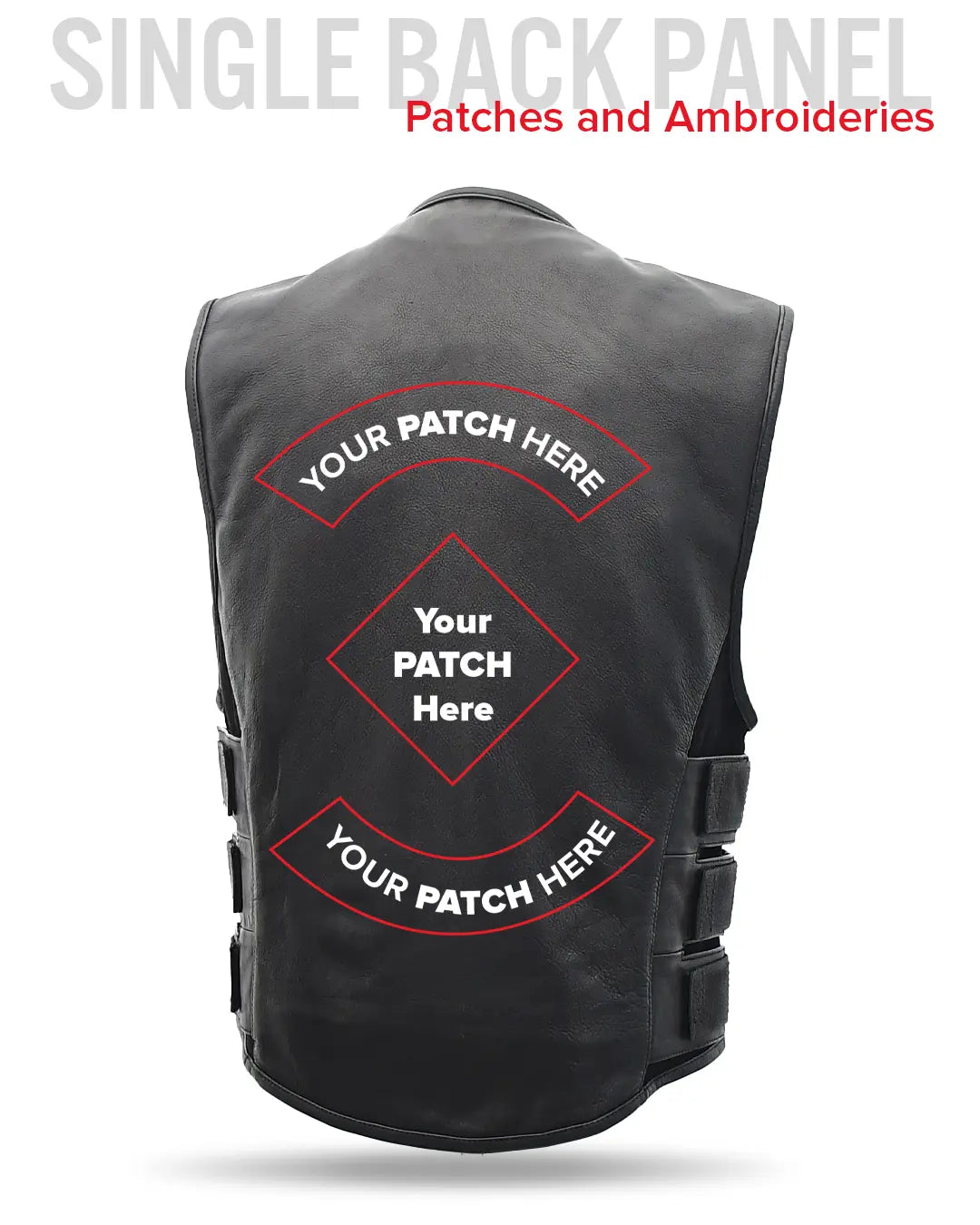 Commando Men's Leather Swat Style Motorcycle Vest Men's Leather Vest Vests