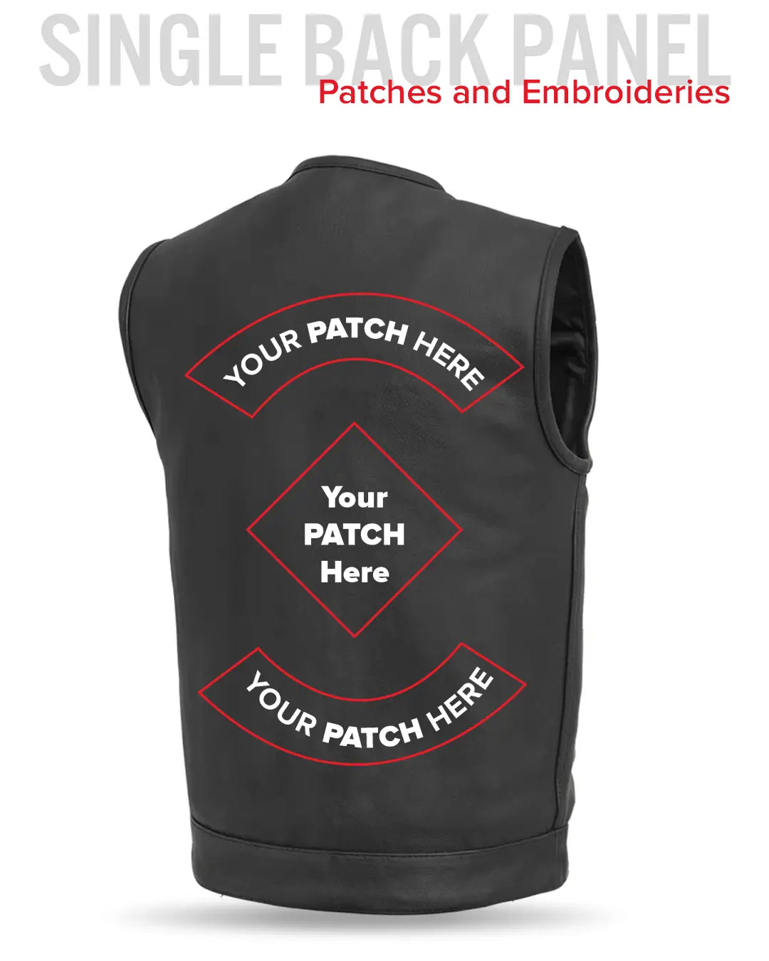 Highside Men's Motorcycle Leather Vest Men's Leather Vest Vests