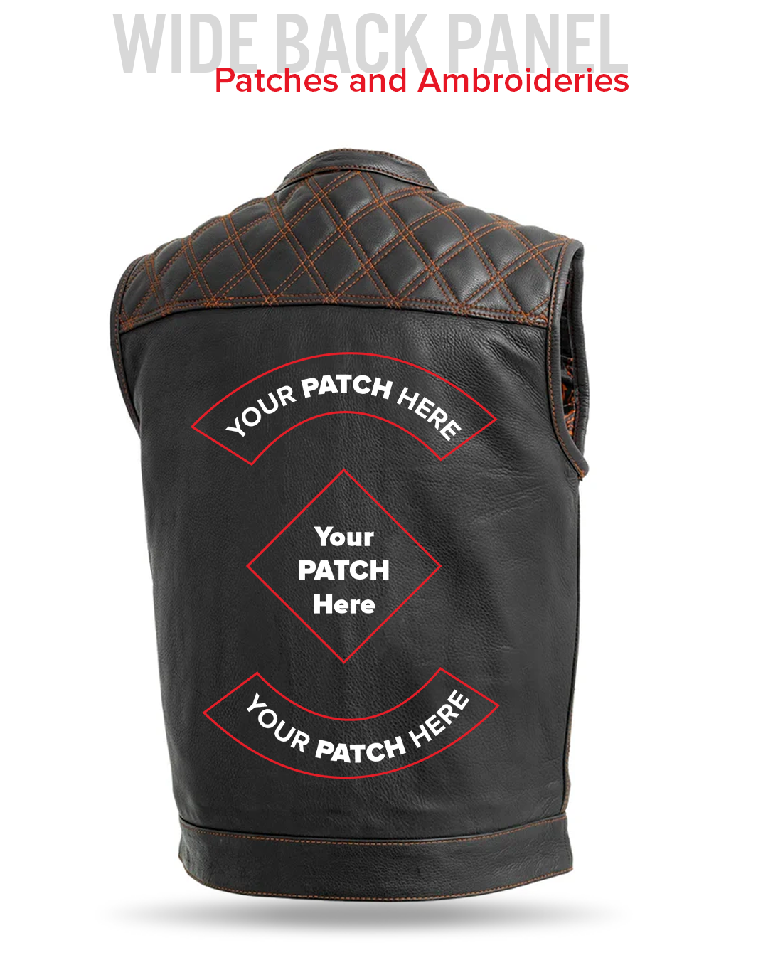 Downside Men's Motorcycle Leather Vest