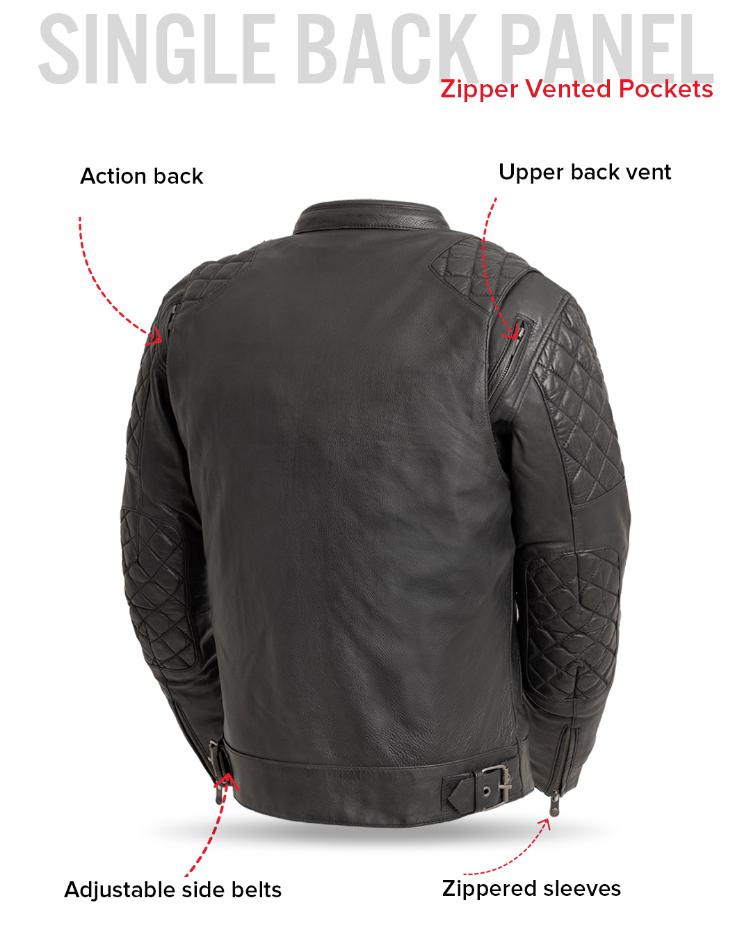 Grand Prix - Men's Leather Motorcycle Jacket Men's Leather Jacket Jackets