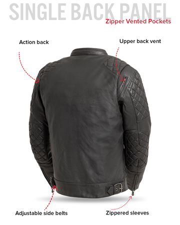 Grand Prix - Men's Leather Motorcycle Jacket – First MFG Co