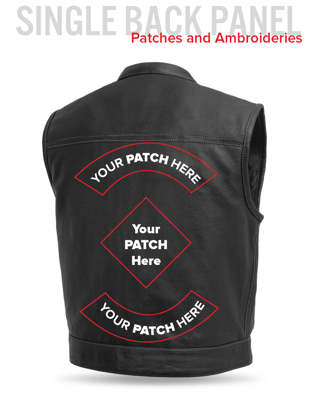 Lowrider Perforated Men's Leather Vest Men's Perforated Leather Vest Vests