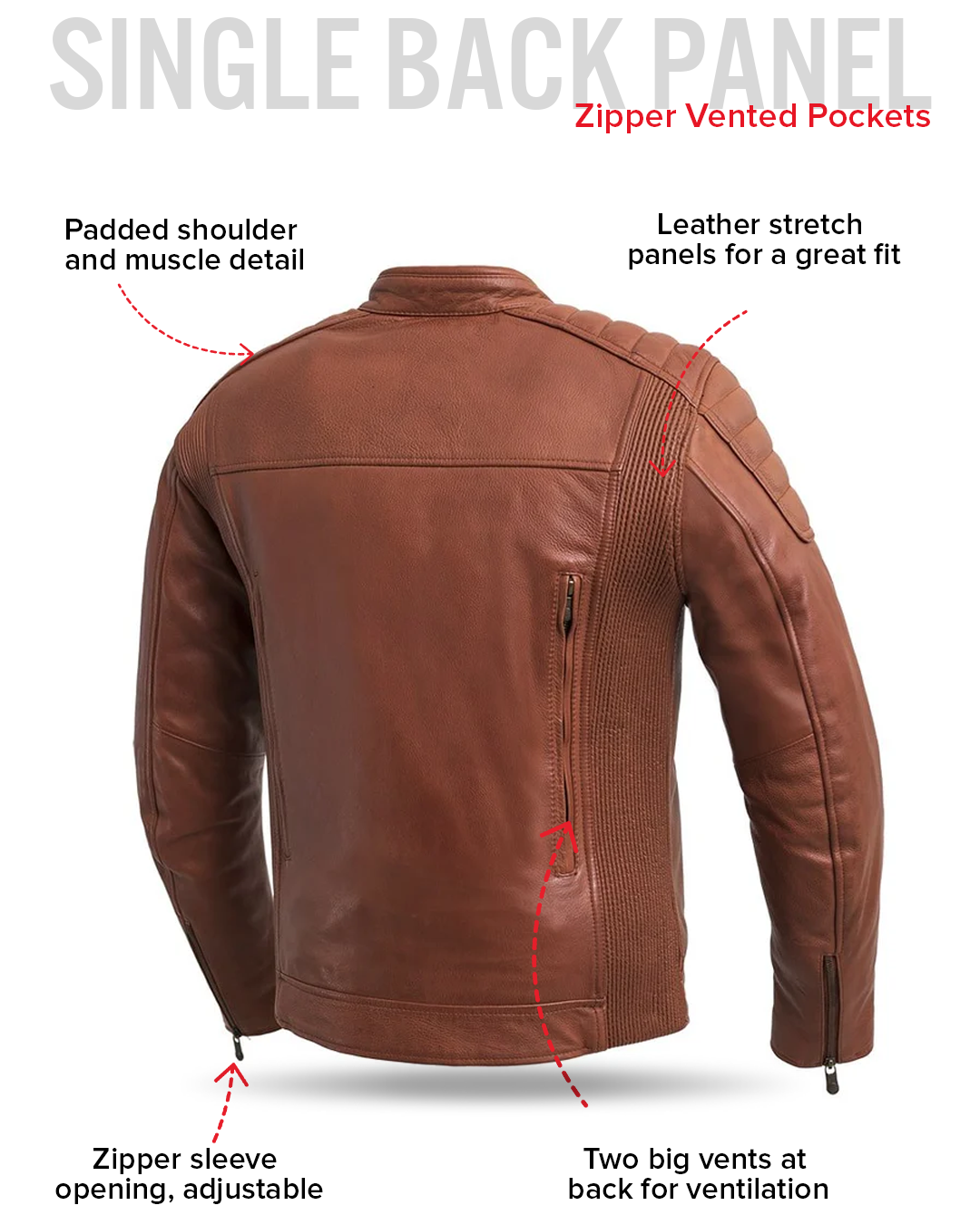 Crusader Men's Motorcycle Leather Jacket Men's Leather Jacket Jackets