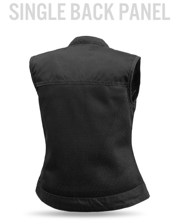 ジャケット・アウター CLANE PADDED MESH VEST Jessica - Women's Club Style Leather Vest (Limited Edition)