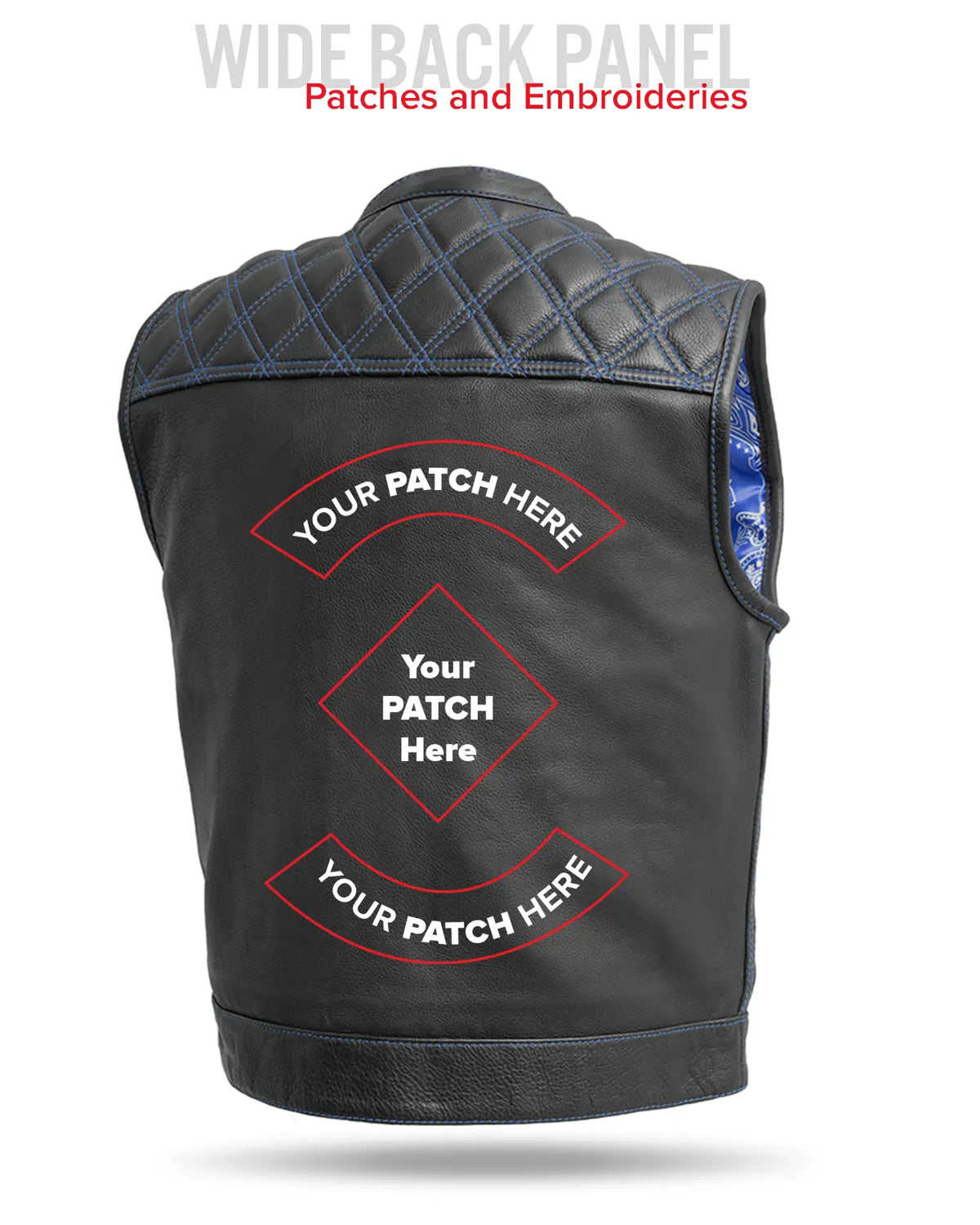 Men's Upside Club Style Leather Motorcycle Vest