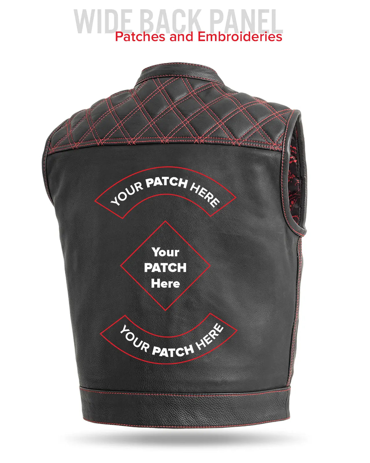Men's Upside Club Style Leather Motorcycle Vest