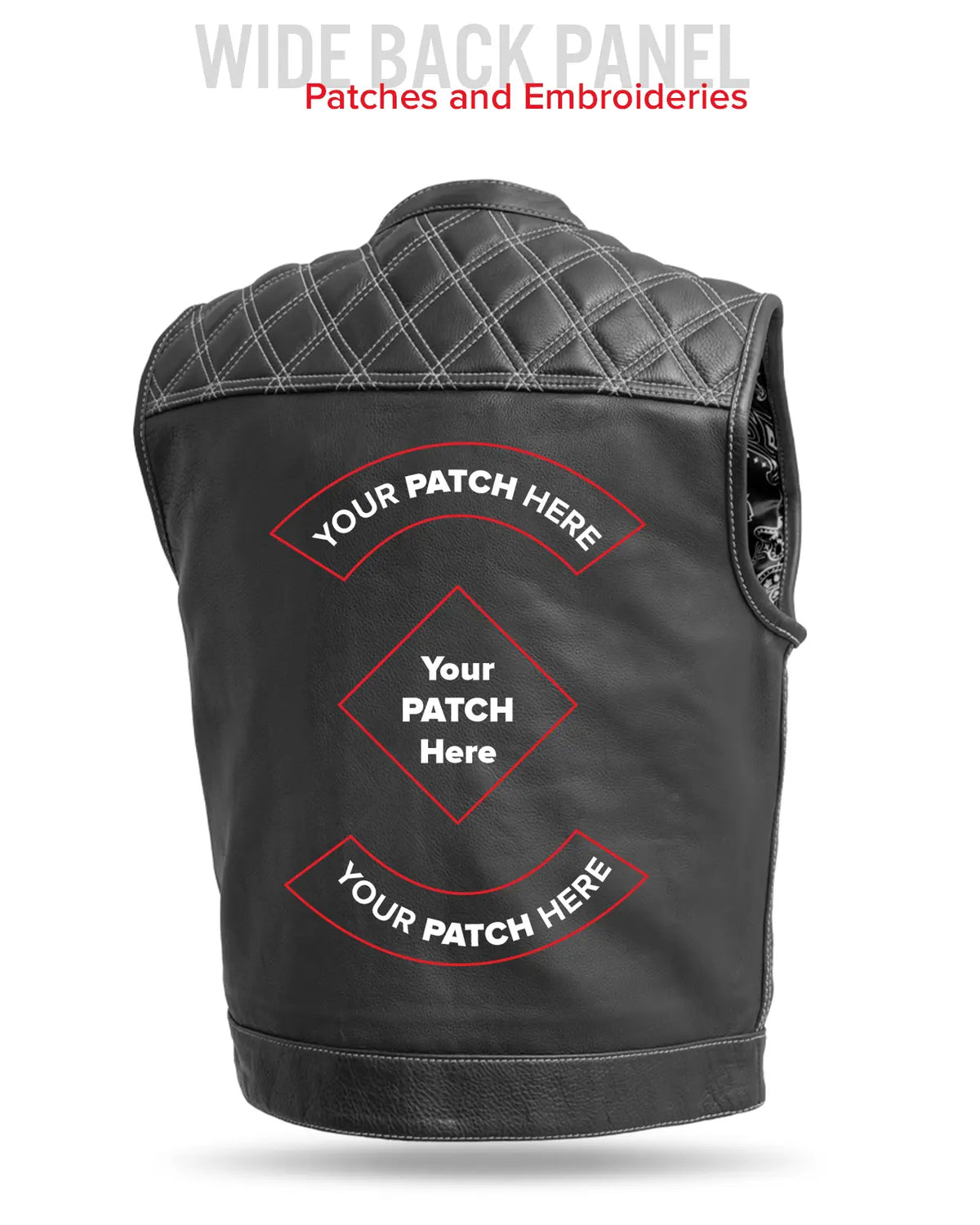 Men's Upside Club Style Leather Motorcycle Vest