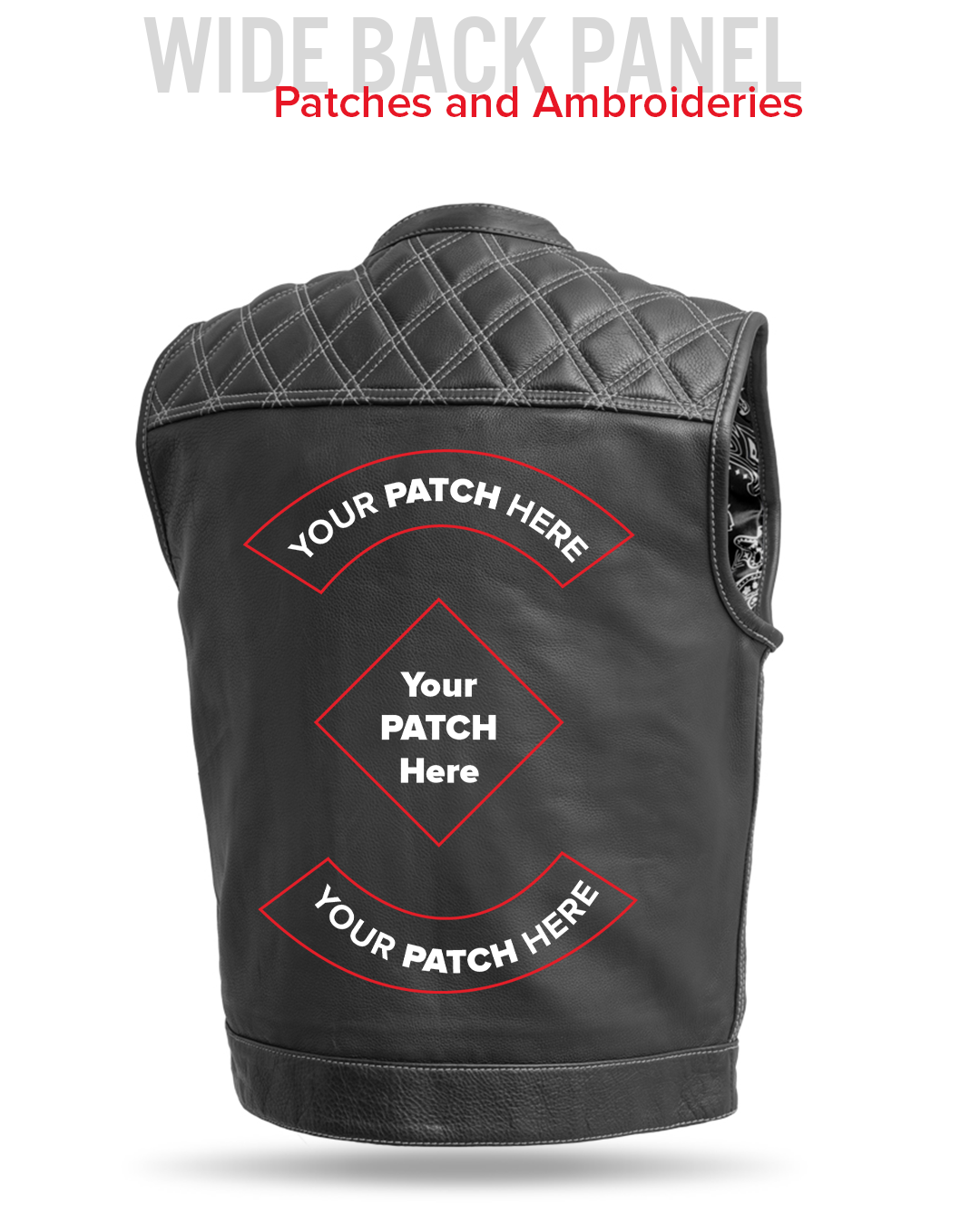 Downside Men's Motorcycle Leather Vest