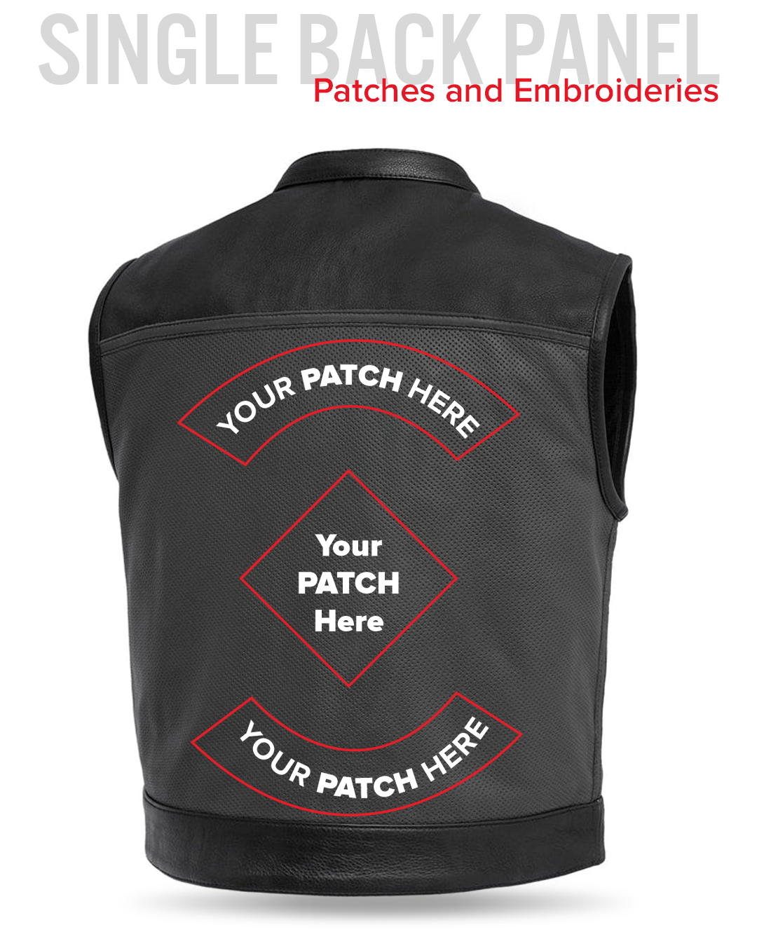 Two Tone Lowrider Perforated Men's Leather Vest Men's Perforated Leather Vest Vests