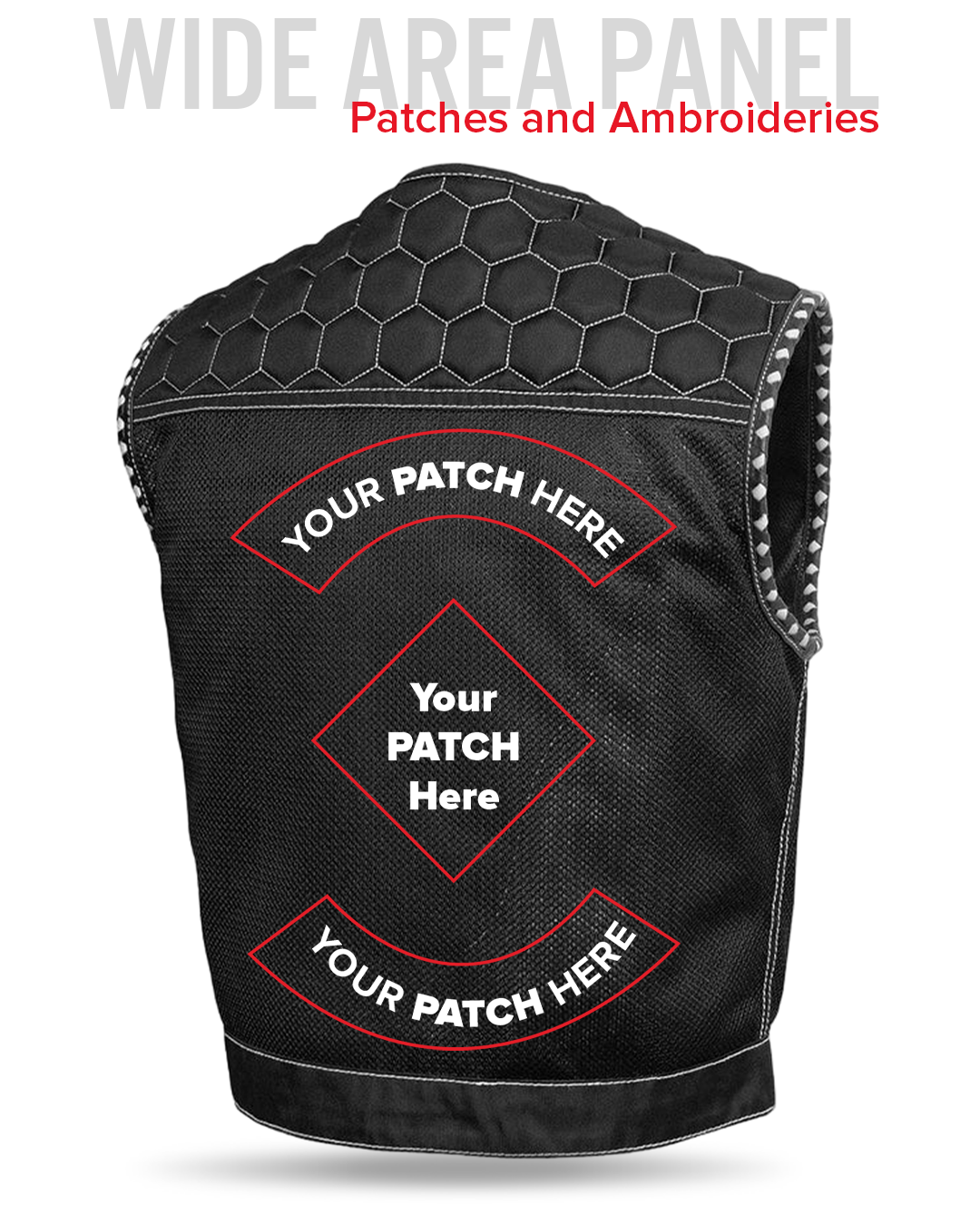 Lowside Hornet Moto Mesh Men's Club Style Vest Men's Moto Mesh Vest Vests