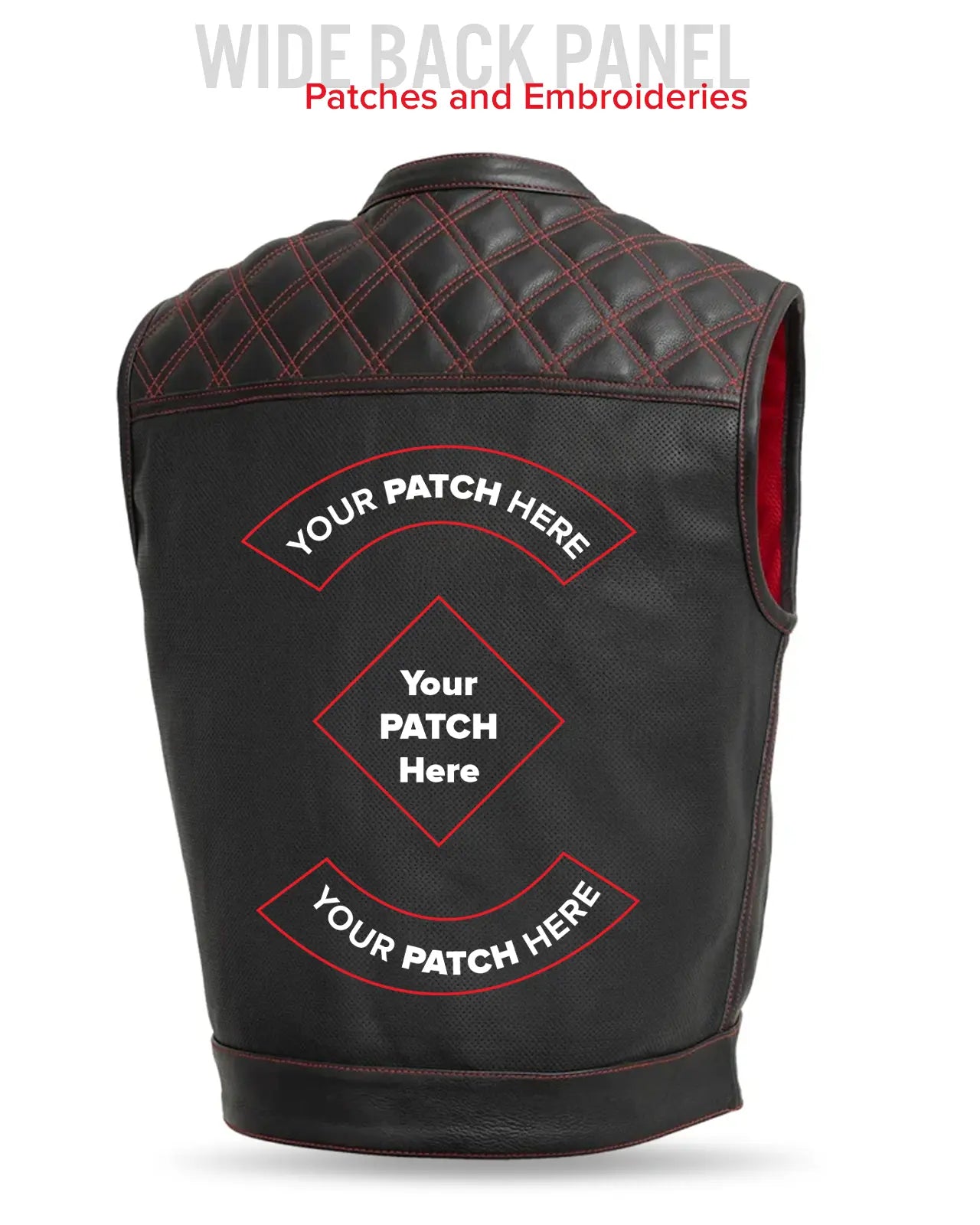 Upside Men's Club Style Leather Vest - First MFG Co Upside Men's Club Style Leather Vest - First MFG Co