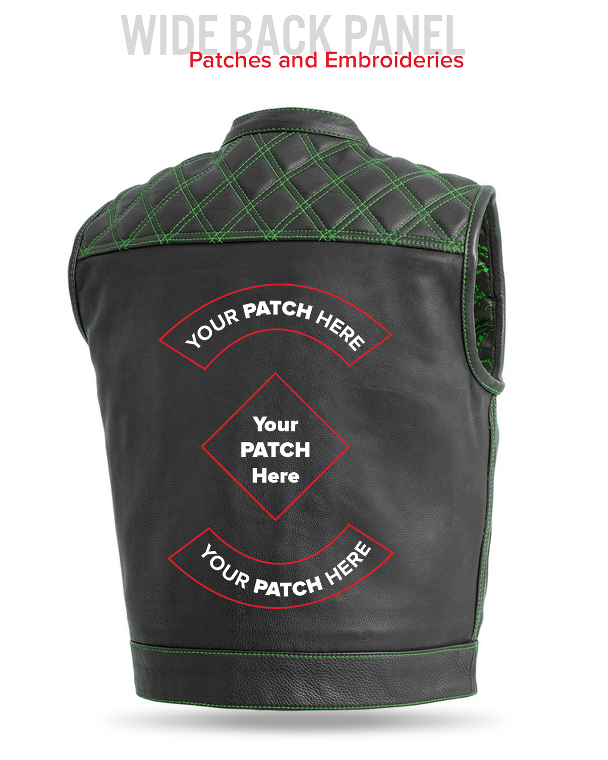 Men's Upside Club Style Leather Motorcycle Vest