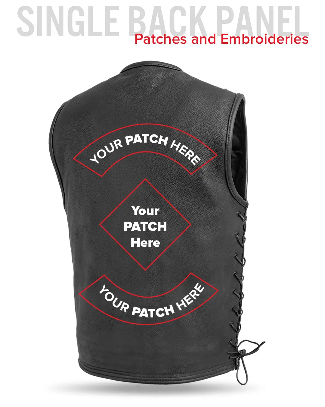 Venom Men's Motorcycle Leather Vest - First MFG Co