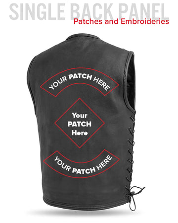 Venom Men's Motorcycle Leather Vest - First MFG Co