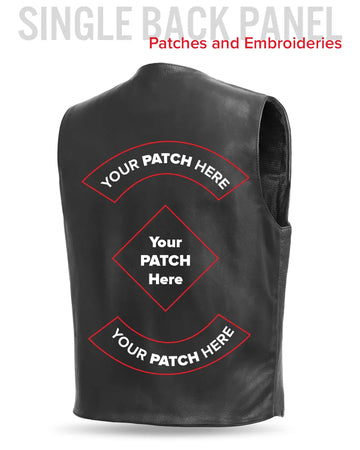 Tombstone Men's Motorcycle Western Style Leather Vest - FMC