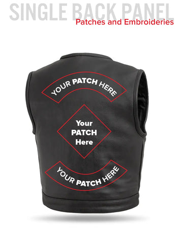 Lowside Men's Motorcycle Leather Vest - First MFG Co