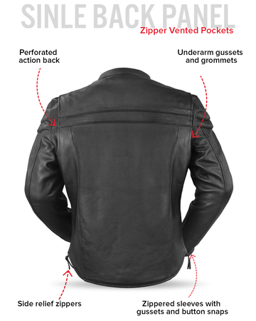 Maverick - Men's Motorcycle Leather Jacket - First MFG Co