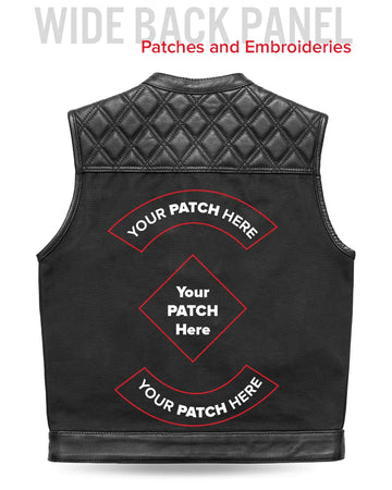 Hunt Club Motorcycle Leather Canva Vest Black – First MFG Co