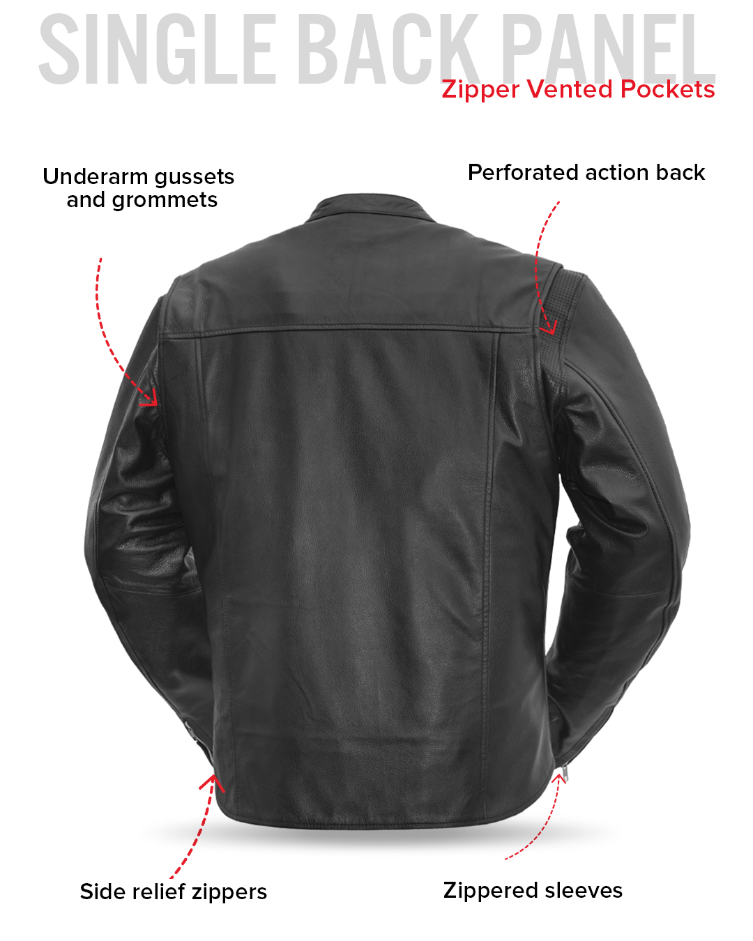 Rocky Men's Motorcycle Leather Jacket – First MFG Co