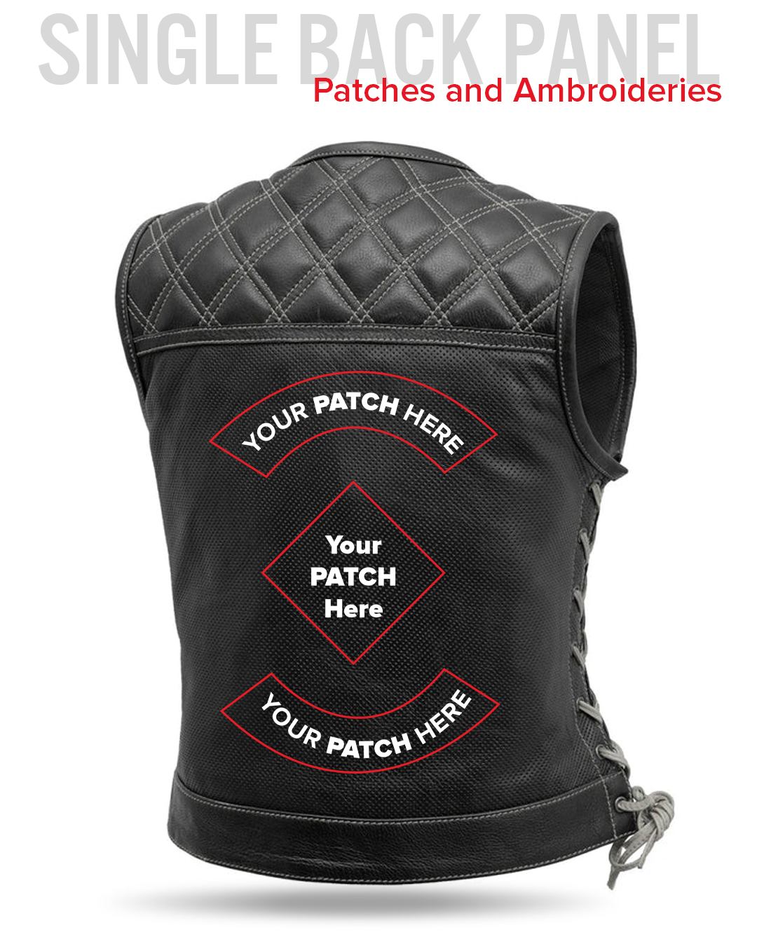 Bonnie Perforated Women's Motorcycle Leather Vest Women's Perforated Leather Vest Vests