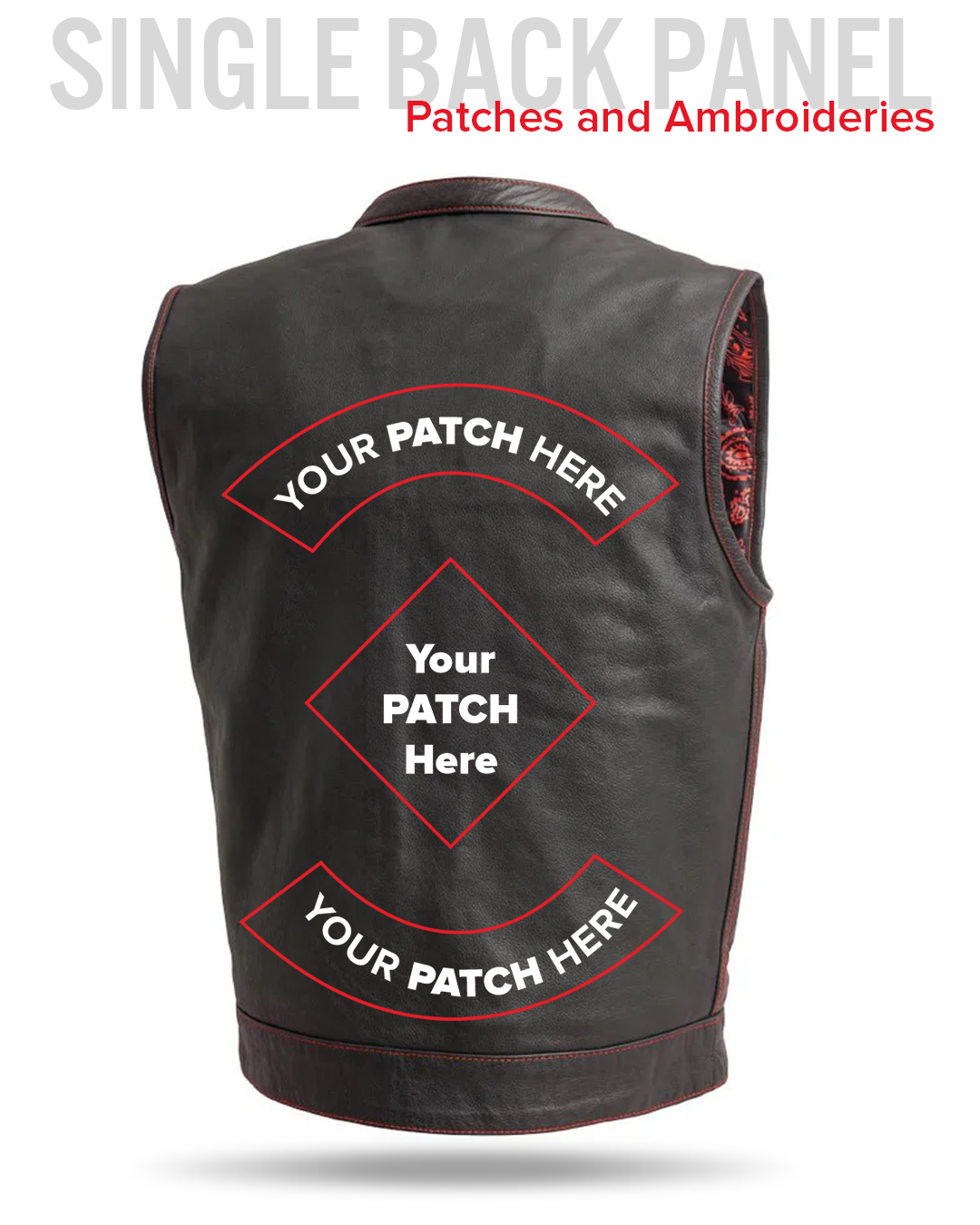 The Cut Men's Leather Motorcycle Vest - Multiple Color Options 