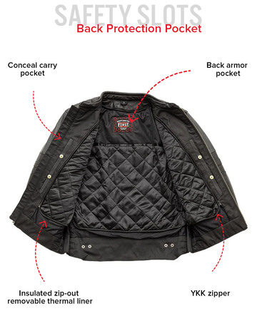 BiTurbo - Men's Leather Motorcycle Jacket – First MFG Co