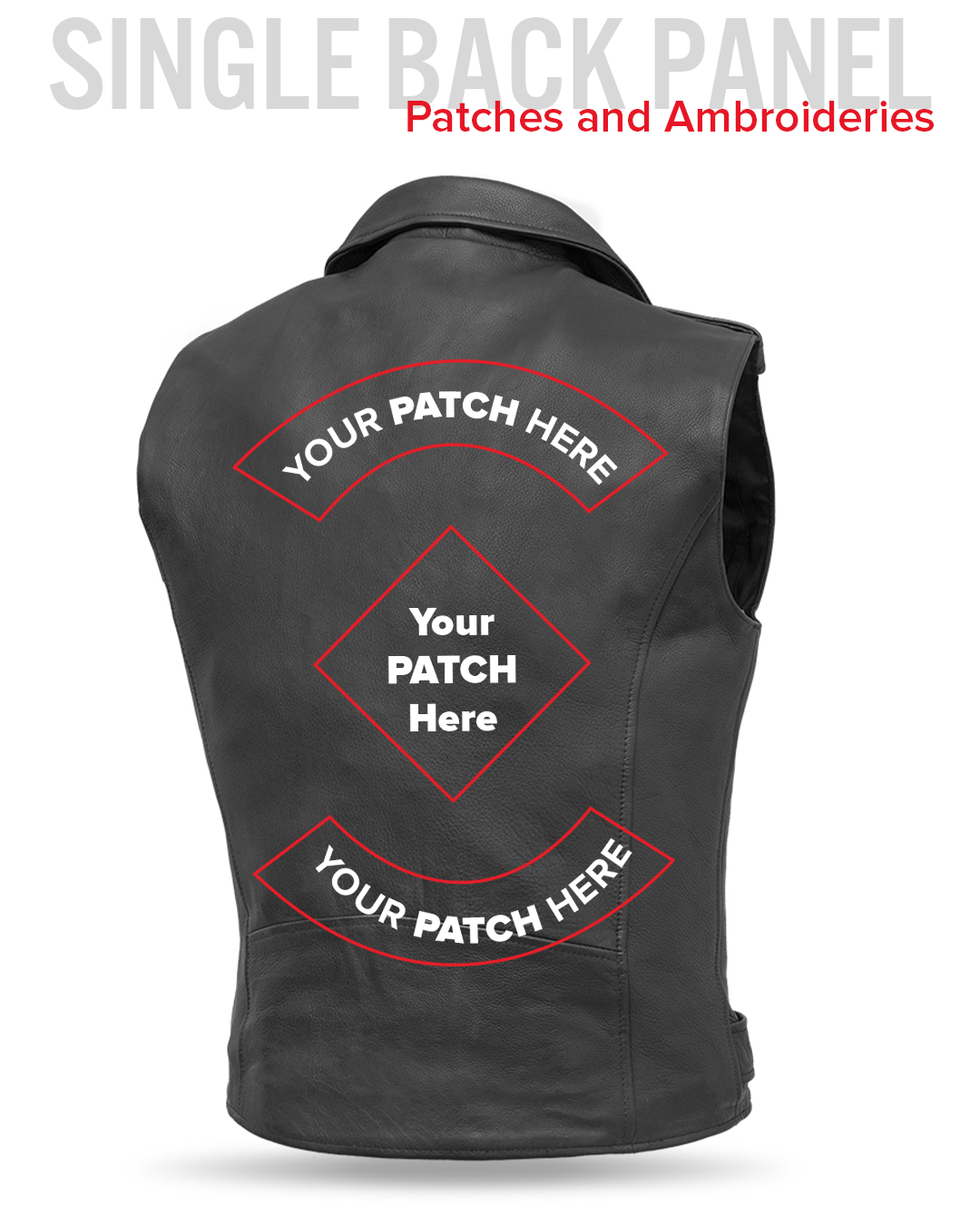 Rockin - Men's Motorcycle Leather Vest Men's Leather Vest Vests