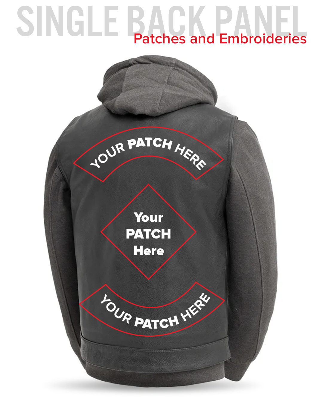 Kent Men's Motorcycle Leather Vest and Hoodie Men's Hoodie First Manufacturing Company