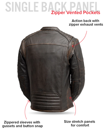 Rider Club - Men's Leather Motorcycle Jacket - First MFG Co